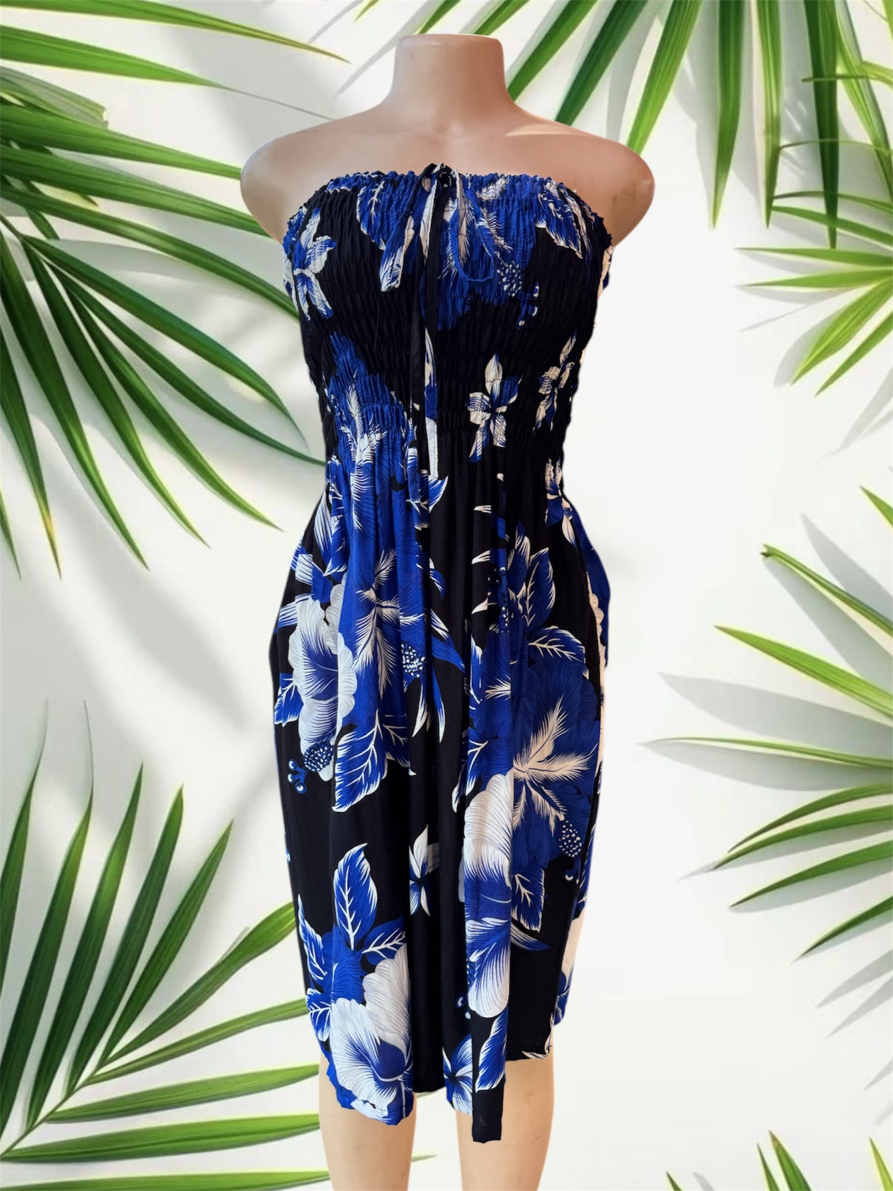 Blue Flower Dress CACHI Blue Flower Dress CACHI