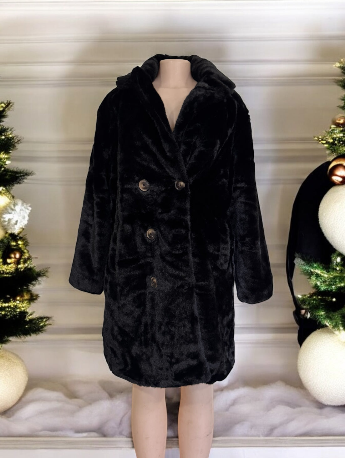 Black Teddy Coat