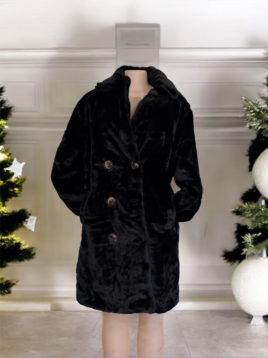 Black Teddy Coat